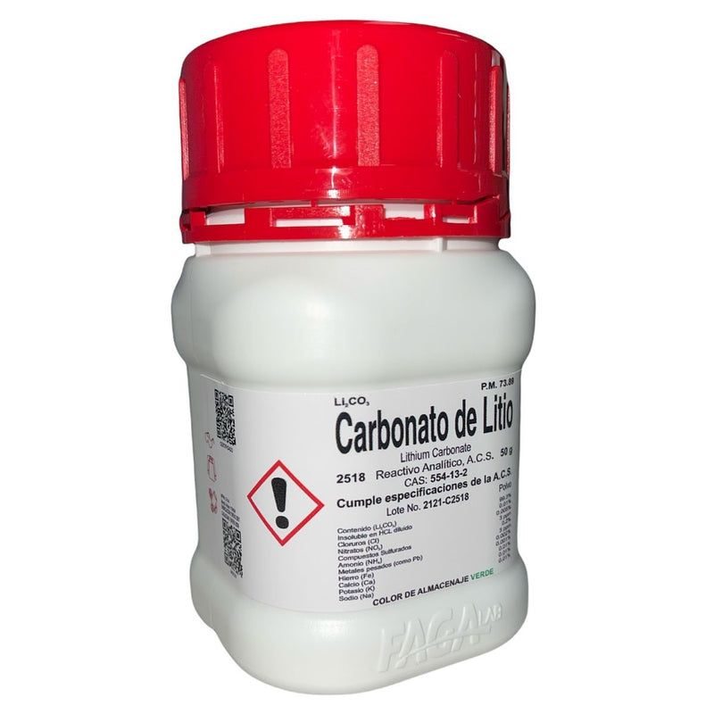 Carbonato De Litio R. A. De 50 G Fagalab ID-1639721