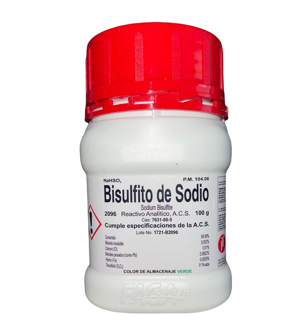 Bisulfito de Sodio R. A. de 100 G Fagalab