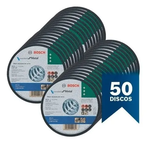 Discos Abrasivos Corte Metal 4 1/2 50 Piezas 2608619383 Bosch ID-1696793