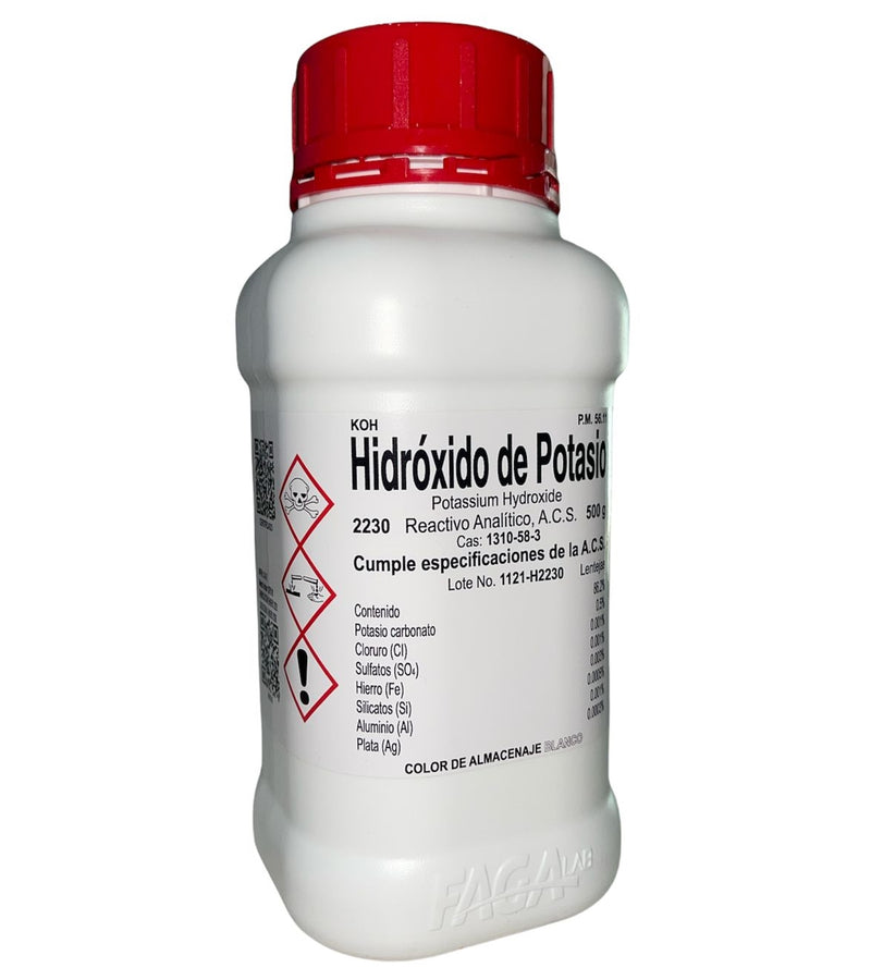 Hidróxido De Potasio (Lentejas) R. A. De 500 G Fagalab ID-1683471