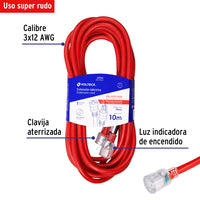 Extensión Reforzada 10 M, Volteck 46554 ID-2292444