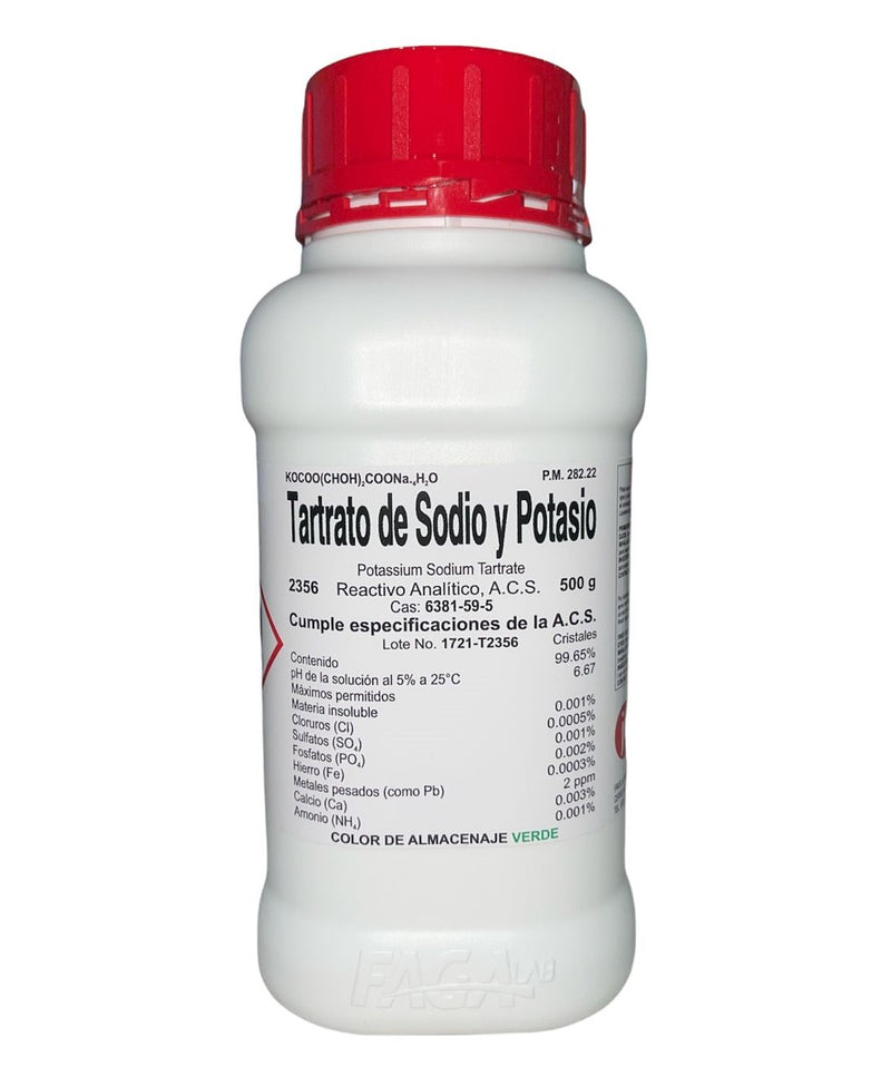 Tartrato De Sodio Y Potasio R. A. De 500 G Fagalab ID-1641417