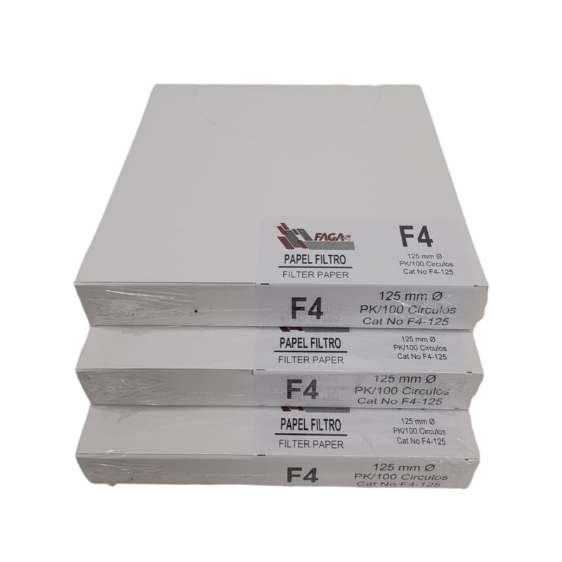 Paquete De 3 Papel Filtro Cualitativo F4-125 C/100 Fagalab ID-1893397