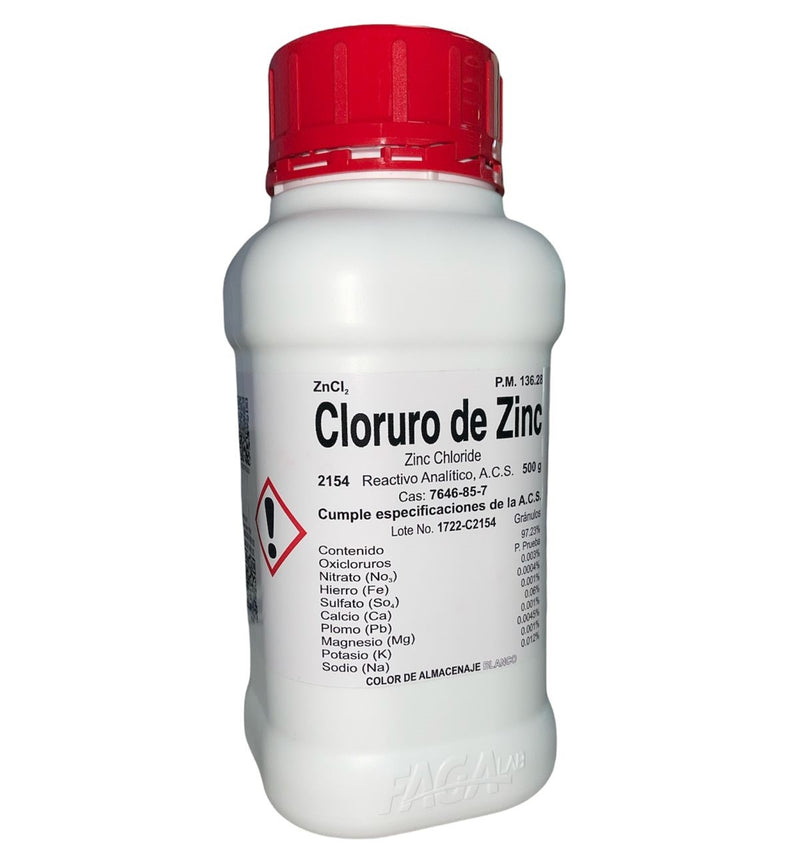 Cloruro De Zinc R. A. De 500 G Fagalab ID-1639669