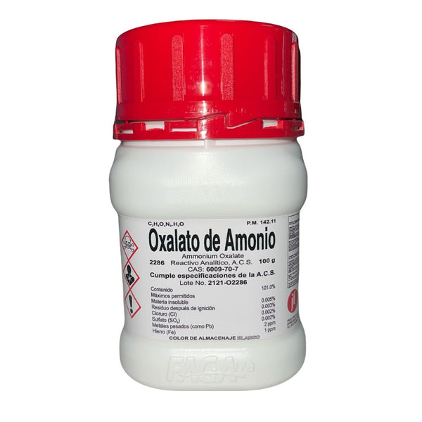 Oxalato de Amonio R. A. de 100g Fagalab