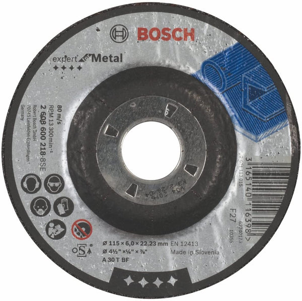 Disco Abrasivo Desbaste Exp Metal Cto Dep 4-1/2 X1/4 1 Pieza Bosch ID-1749505