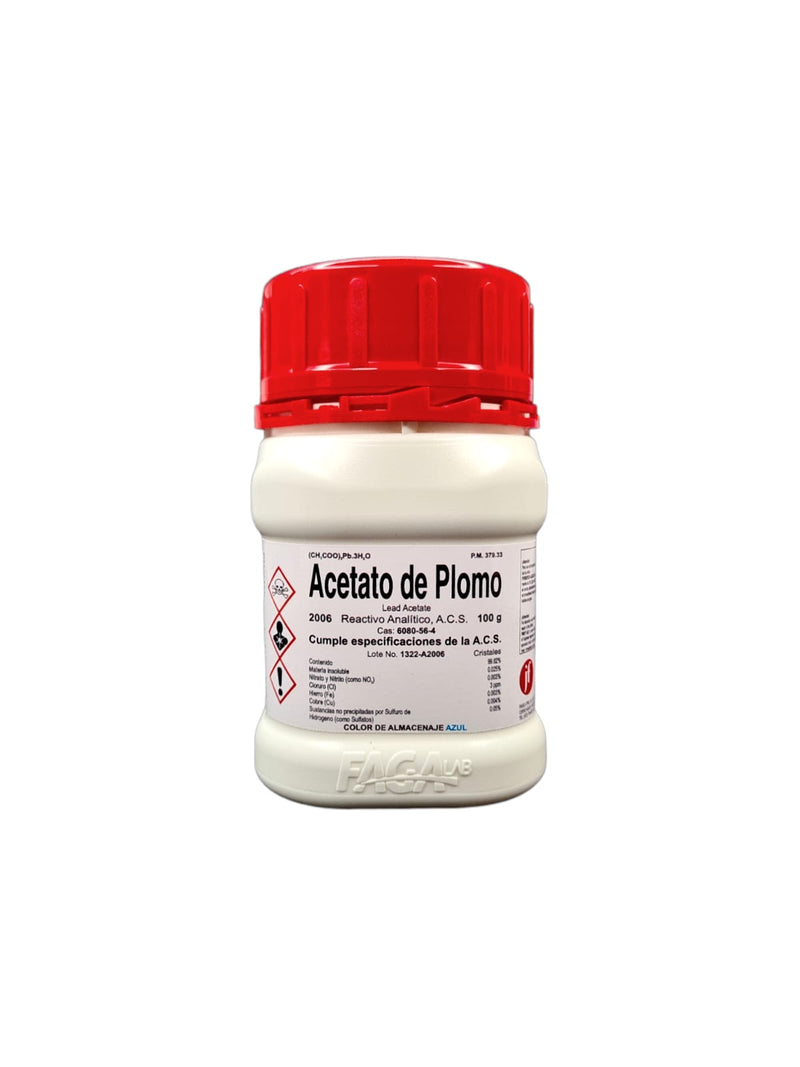 Acetato De Plomo R.A. De 100 G Fagalab ID-2353467