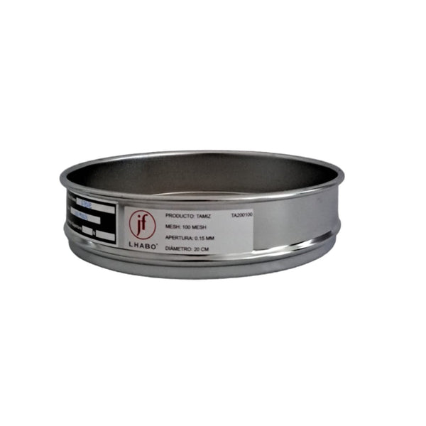 Tamiz de Metal para Pruebas de Laboratorio 20cm Malla 100 Jf Lhabo