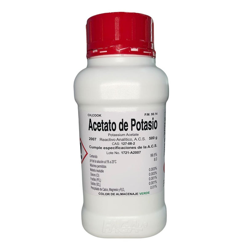 Acetato De Potasio R. A. De 500 G Fagalab ID-1654846