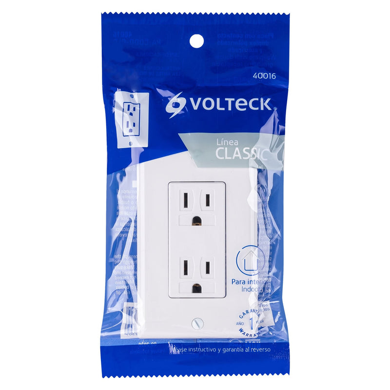 Contacto Doble Aterrizado Classic Volteck 40016 ID-1795076