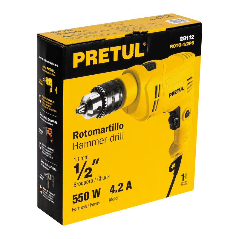 Rotomartillo 1/2'' 550 W Pretul 28112 ID-1574931