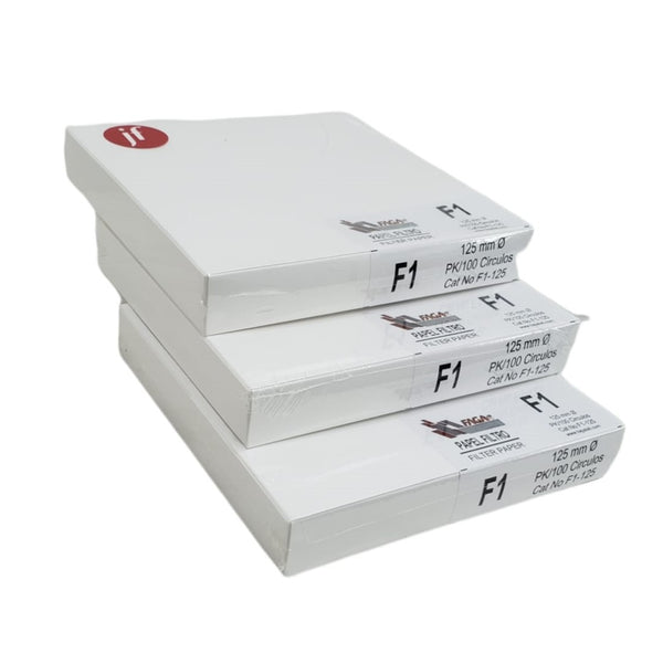 Paquete de 3 Papel Filtro Cualitativo Fagalab F1-125 C/100