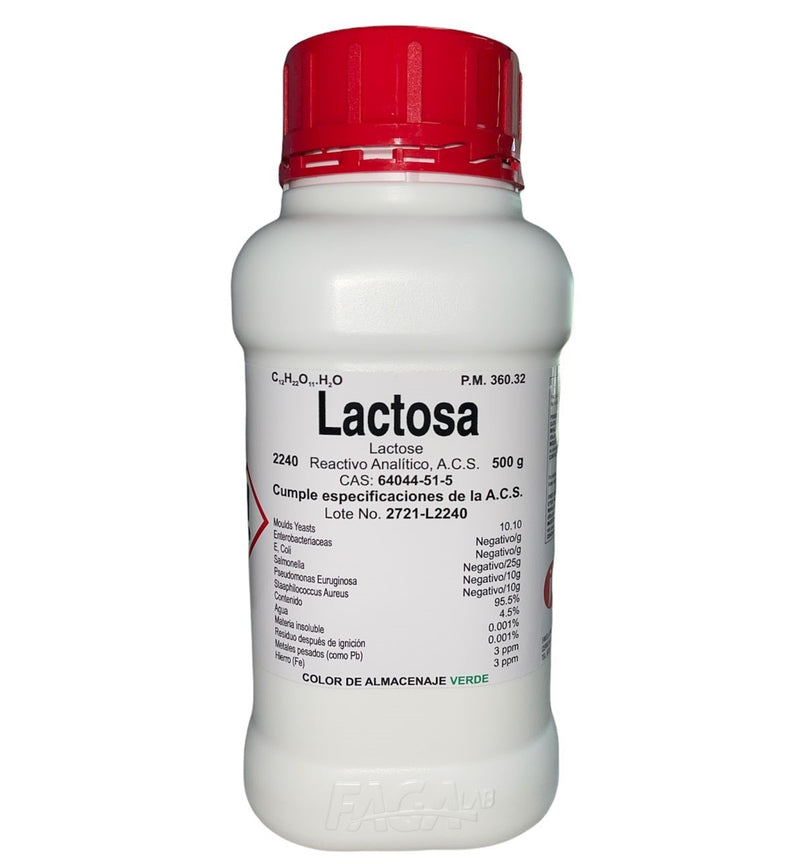 Lactosa R. A. De 500 G Fagalab ID-1639375