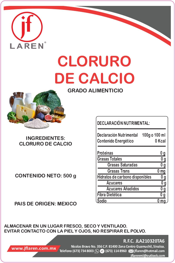 Cloruro De Calcio 500G Jf Laren ID-2463890