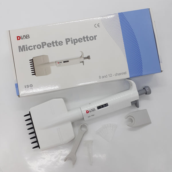 Micropipeta 8 Canales 0.5-10µl Dlab