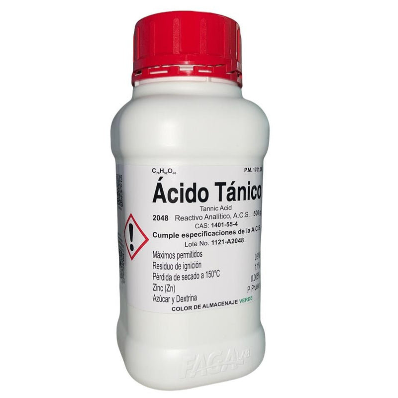 Acido Tanico R. A. De 500 G Fagalab ID-1662882