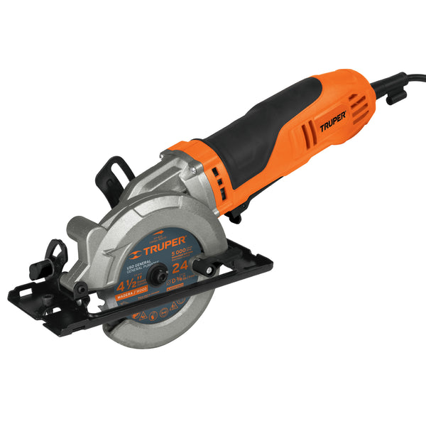 Sierra Circular Eléctrica Truper Sici-4-1/2a 114mm 750w 60hz Naranja 127v