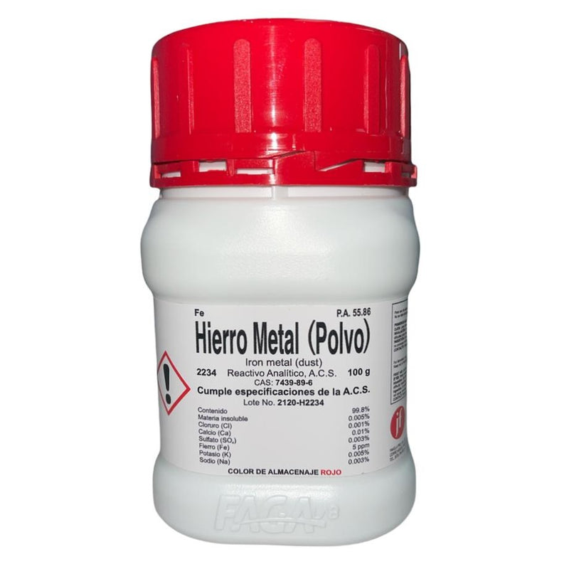 Hierro Metal Polvo R. A. De 100 G Fagalab ID-1639166