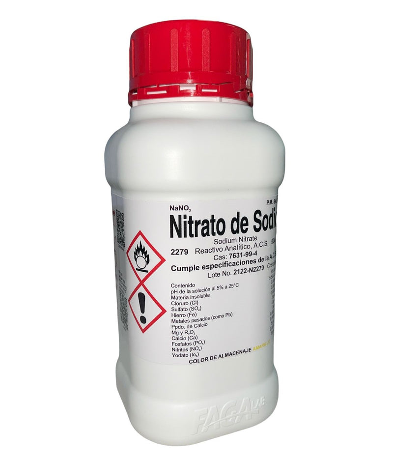 Nitrato De Sodio R. A. De 500 G Fagalab ID-1639751