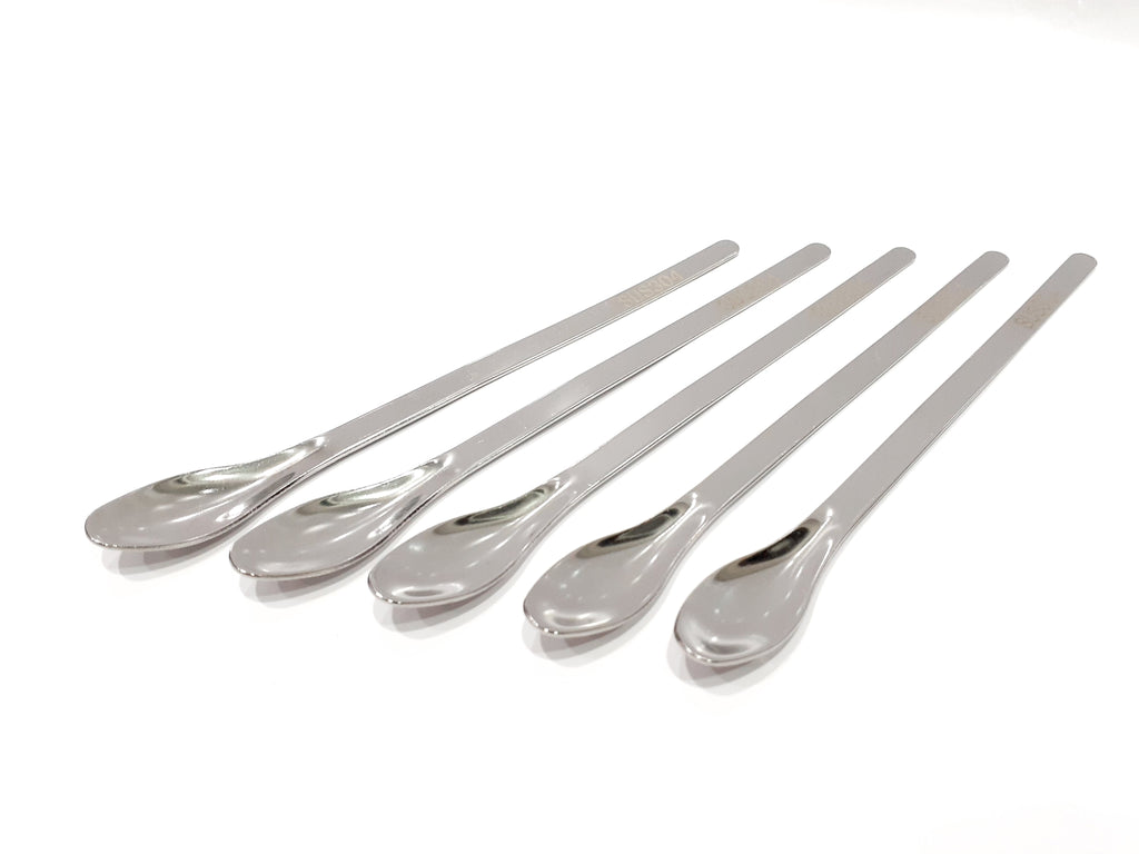 Paq C/5 Espatula- Cuchara Sencilla de Acero Inoxidable 16 Cm Jf Lhabo
