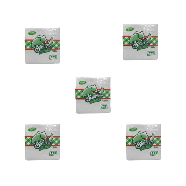 Servilletas de Papel Paq C/5 de 125 Piezas Ss125 El Sombrero