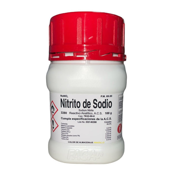 Nitrito de Sodio R. A. de 100 G Fagalab