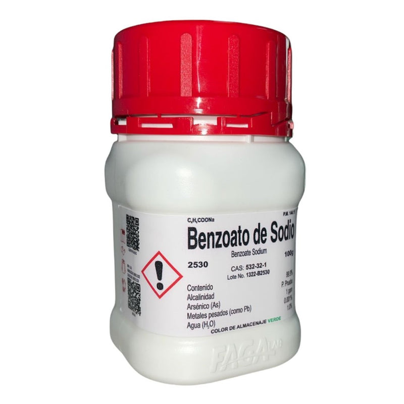 Benzoato De Sodio R. A. De 100 G Fagalab ID-1657429