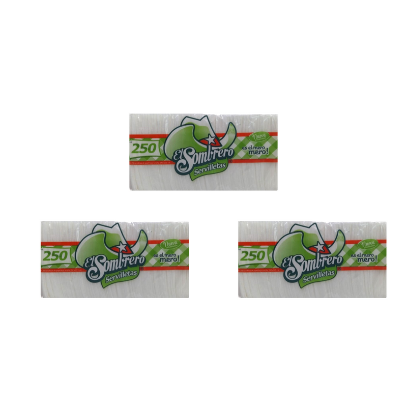 Servilletas De Papel Paq C/3 De 250 Piezas Ss250 El Sombrero ID-2548296