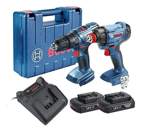 Combo Rotomartillo Taladro Atornillador 18v+llave Impacto Bosch