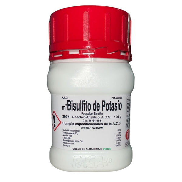 Bisulfito De Potasio R. A. De 100G Fagalab ID-1657406