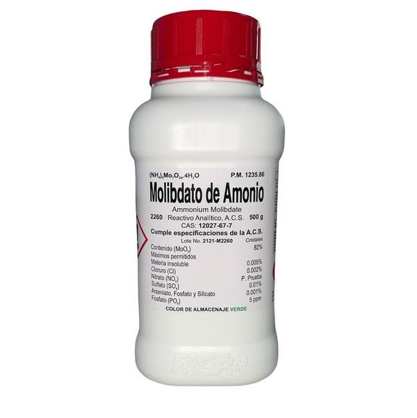 Molibdato de Amonio R. A. de 500 G Fagalab