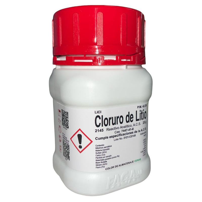 Cloruro De Litio R. A. De 25 G Fagalab ID-1641212