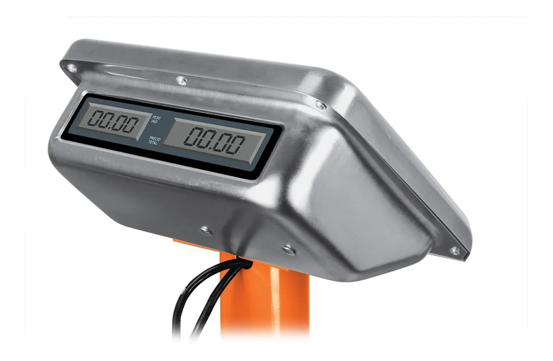Báscula Digital Bas-Pla 100Kg Con Mástil 127V Naranja Truper ID-2046003
