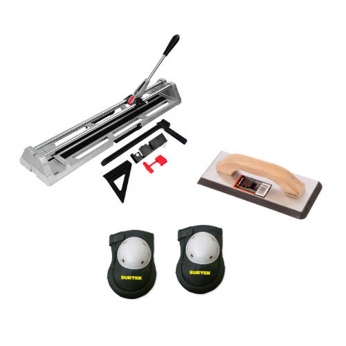 Kit Cortadora de Azulejos+llana Azulejera+rodilleras Bellota
