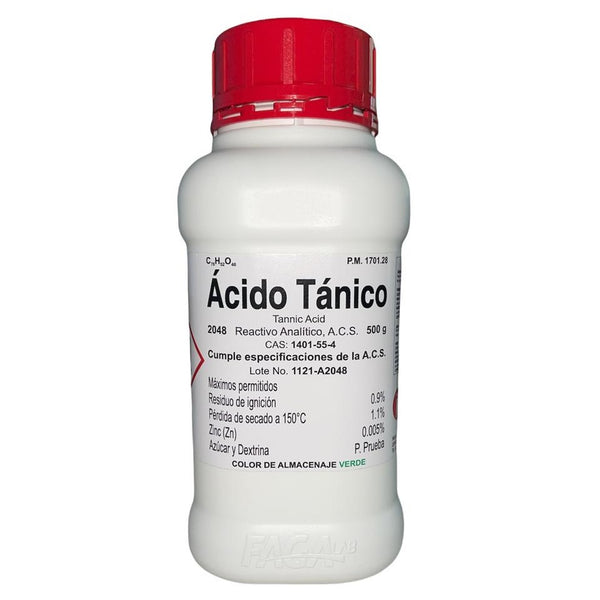 Acido Tanico R. A. de 500 G Fagalab