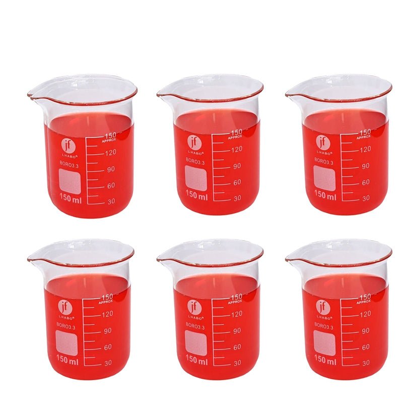 Vaso Precipitado De Vidrio 150 Ml Paq C/6 Jf Lhabo ID-2259521