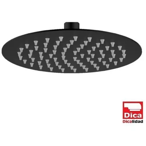 Regadera de Plato Redondo 9 Negro 4541rts.2 Dica