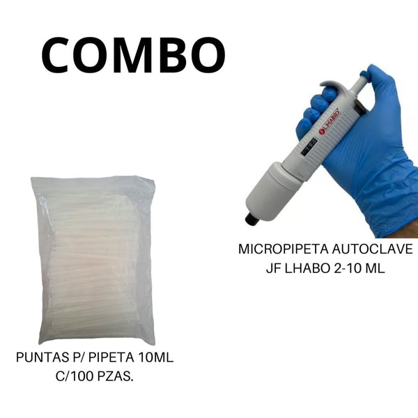 Pipeta 2-10ml + Puntas 10,000ul Jf Lhabo