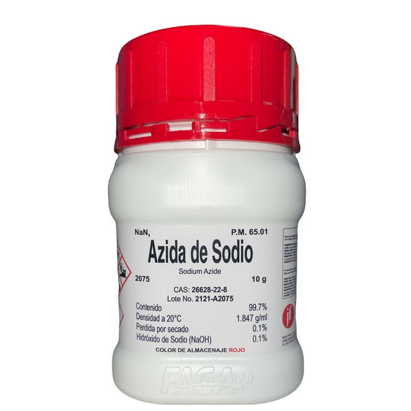 Azida de Sodio R. A. de 10 G Fagalab