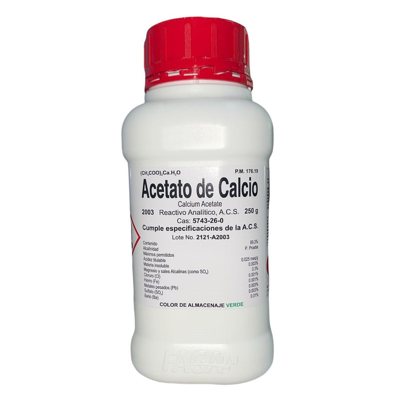 Acetato De Calcio R. A. De 250 G Fagalab ID-1639140