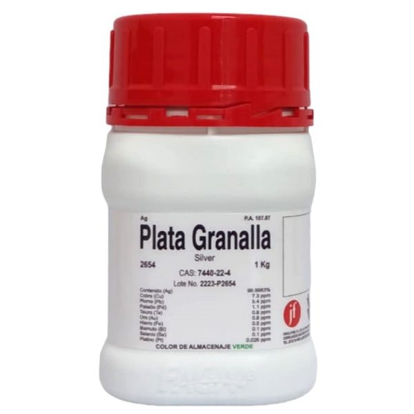Plata Granalla .999 1 Kg Pureza 99.9983% Fagalab