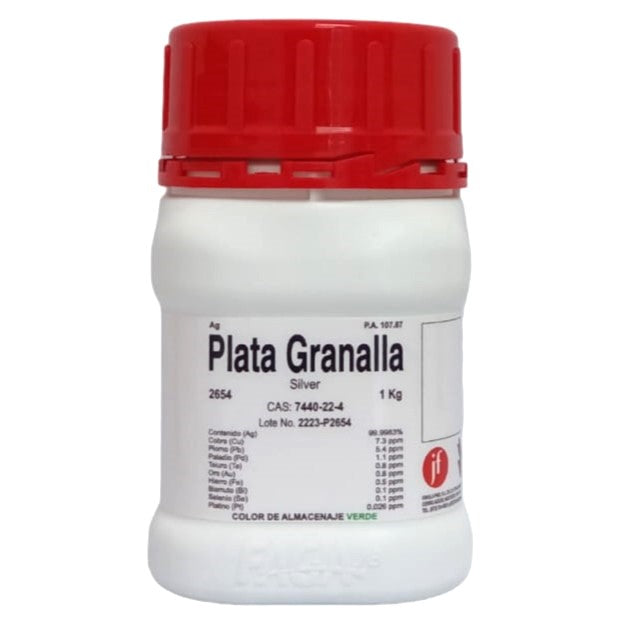 Plata Granalla .999 1 Kg Pureza 99.9983% Fagalab ID-2530136