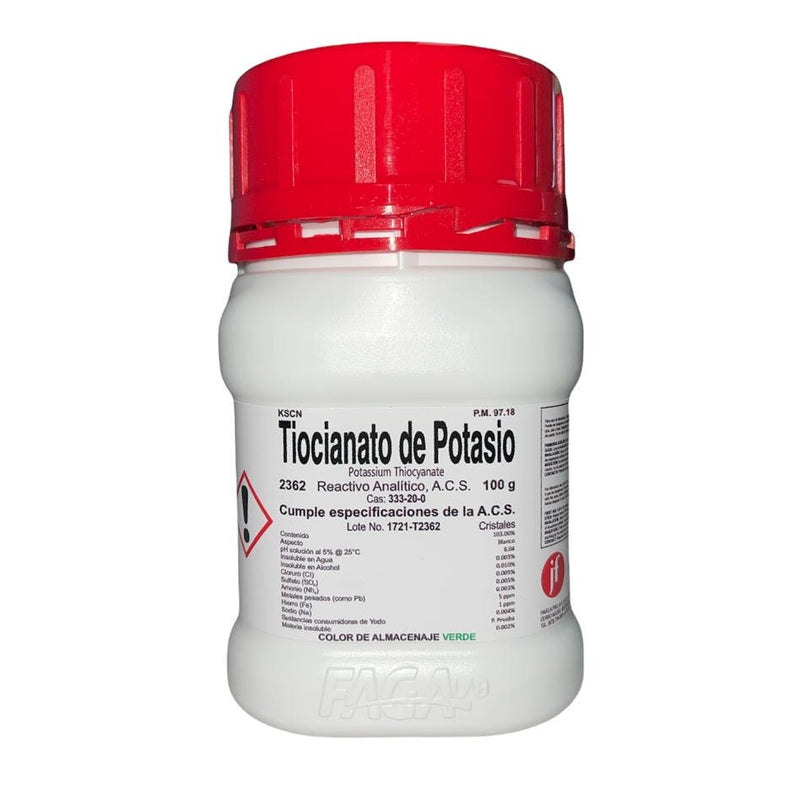 Tiocianato De Potasio R. A. De 100 G Fagalab ID-1639470