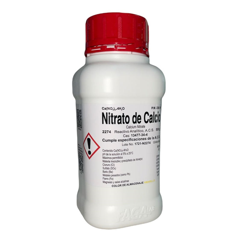 Nitrato De Calcio R. A. De 500 G Fagalab ID-1671216