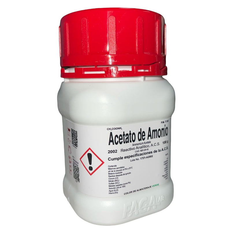 Acetato De Amonio R. A . De 100 G Fagalab ID-1641791