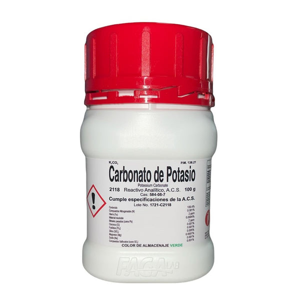 Carbonato de Potasio R. A. de 100 G Fagalab