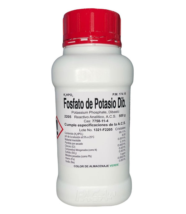 Fosfato de Potasio Dibasico R. A. de 500 G Fagalab