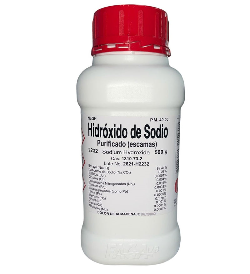 Hidróxido De Sodio (Purificado) R. A. De 500G Fagalab ID-1639080