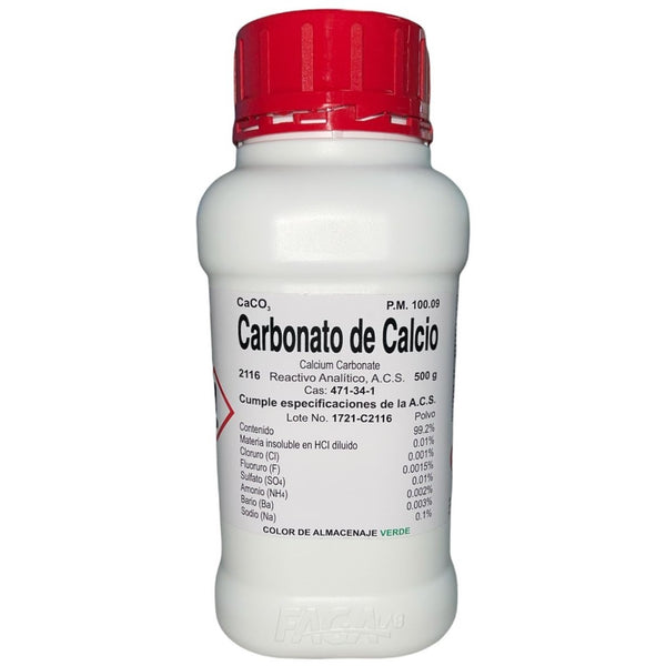 Carbonato de Calcio R. A. de 500 G Fagalab
