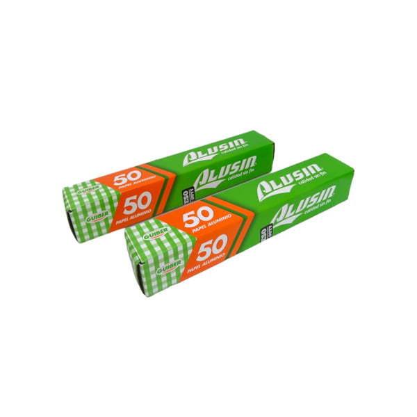 Papel Aluminio Grueso 2 Piezas de 50m Pa50g Alusin